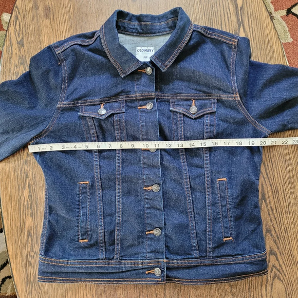 Old Navy Dark Wash Trucker Jean Jacket Size Women's Large - Picture 5 of 10